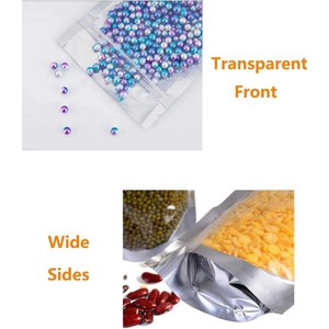 Sacs Ziplock en plastique et aluminium à fermeture éclair, avec fente <span class=keywords><strong>Euro</strong></span>, pochettes Mylar dorées métalliques personnalisées, à fond plat, très demandées - Product Image 3