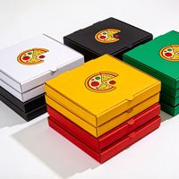 Boîte à pizza triangulaire personnalisée en carton ondulé, boîte à emporter jetable, boîte à pizza pliable en papier, écologique