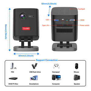 Mini Proyector DLP para Exteriores, Inteligente, Android, WiFi, Portátil, 720P, Compatible con 4K, 3D, con Batería, para Películas Familiares y Juegos - Product Image 2