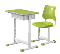 Ensemble de bureau et de chaise d'étudiant moderne réglable en plastique ergonomique pour les meubles de salle de classe