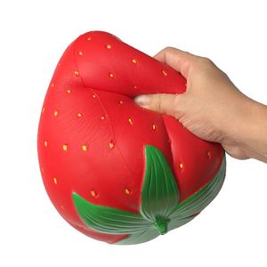 Jumbo Giant Wholesale Customized Soft Squishy Sensory Squeeze Strawberry Pu Foam Stress Squishies Toy - Product Image 1