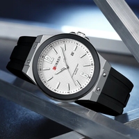 Jam Tangan Pria CURREN 8467 Fashion Business Luminous Hands, Kasual Sport Mewah, Quartz, Tali Silikon, Tampilan Tanggal