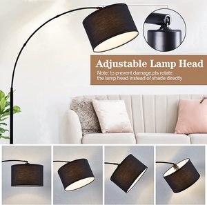 Meilleures ventes, lampadaire à Arc moderne avec ampoule Led, lampes <span class=keywords><strong>sur</strong></span> <span class=keywords><strong>pied</strong></span> en métal avec <span class=keywords><strong>abat</strong></span>-<span class=keywords><strong>jour</strong></span> suspendu pour salon - Product Image 2