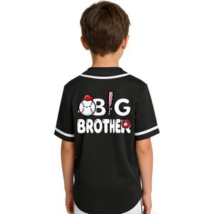 Camiseta de béisbol Big Brother para niños pequeños, ropa deportiva transpirable para todas las estaciones - Product Image 5