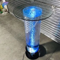 Comptoir de réception de fête Comptoir de bar à led illuminé en acrylique à vendre Lumière LED RVB Meubles commerciaux nuls modernes Tables de bar