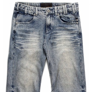 กางเกงยีนส์ผู้ชายทรงสลิมเอวต่ำสไตล์วินเทจฟอกสีคุณภาพสูงผ้าฝ้ายเนื้อดีทรงตรง - Product Image 5