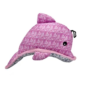 High Quality Factory Oxford Cloth Dolphin Dog Toy Durable Squeak Interactive Pet Toy