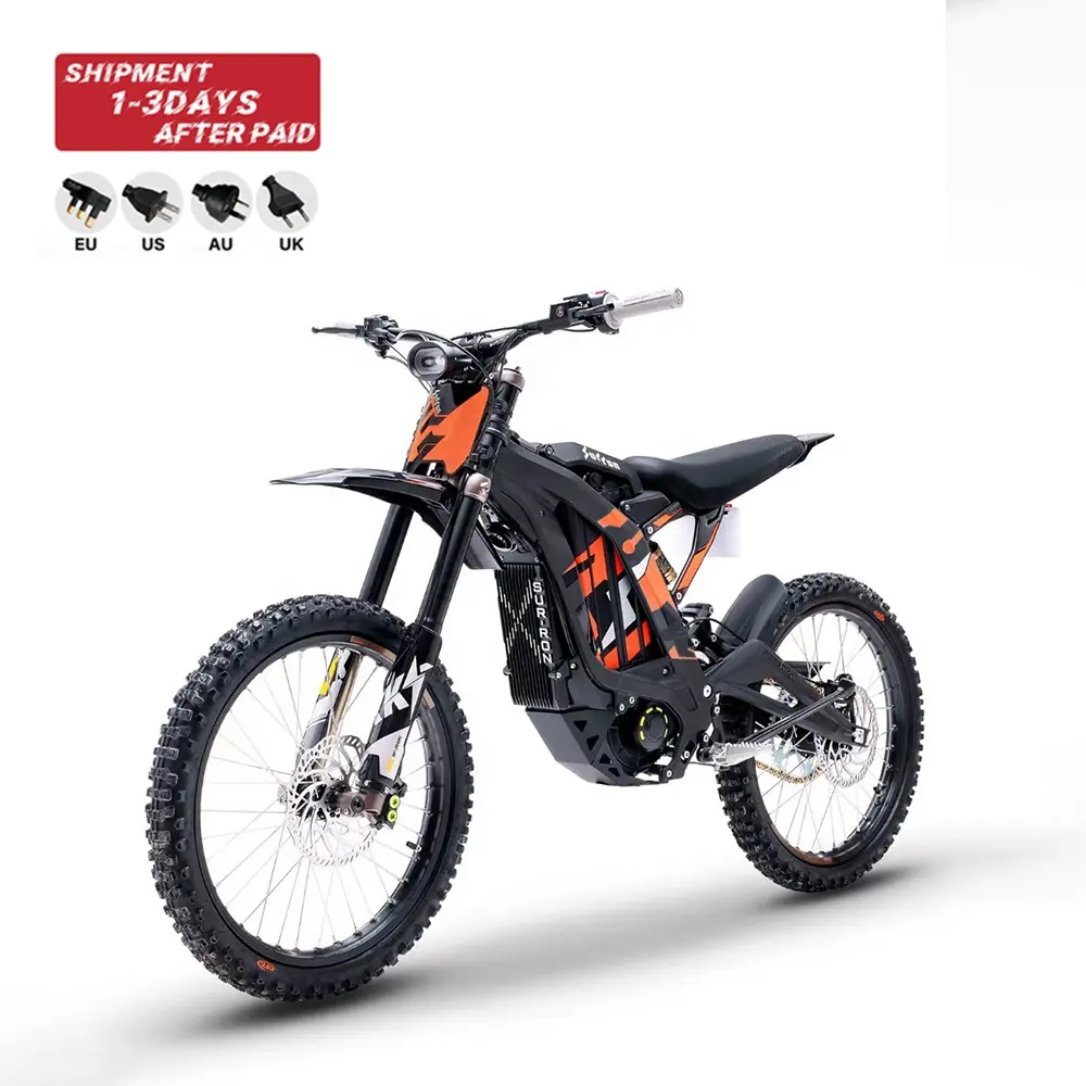 2023 New Electric Dirt Bike 60V 6000W Middrive Light Bee X E Dirtbike 75KM/H 38AH Long Rang Off Road Ebike Electric Motorcycle