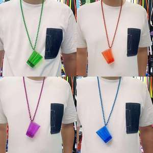 Hot Selling PP LED Glowing <strong>Party</strong> Cups Custom Logo Shot <strong>Glasses</strong> with Bead Necklace Beads Cup <strong>Party</strong> Decorations for Night Clubs - Product Image 4