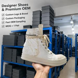 Zapatos de Diseñador de Lujo 2026 para Hombre y Mujer, Botas de Lona de Alta Calidad, Blancas, con Cierre, Plataforma, Estilo Deportivo Casual, Nuevas - Product Image 1