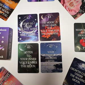 Cartes de divination horoscopique personnalisables Yvvei Jinn en papier recyclable avec finition brillante - Product Image 1