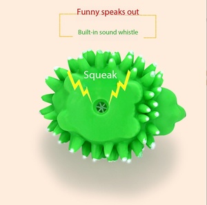 Juguete de Goma para Perros con Forma de Erizo, Juguete Masticable para Entrenamiento, Limpieza de Dientes y Dentición - Product Image 4
