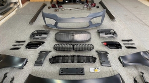 Parachoques de coche para BMW 5 Series F10 a F90 <span class=keywords><strong>M5</strong></span> <span class=keywords><strong>2022</strong></span> + G30 <span class=keywords><strong>M5</strong></span> kits de carrocería PP rejillas guardabarros falda lateral faros luces traseras - Product Image 3