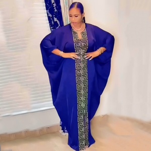I migliori abiti Boubou Femme africani di Design Rayon chiesa abito per le donne con strass Plus Size opzione disponibile - Product Image 3