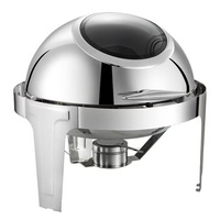 BOSAI Réchaud de buffet 6L en acier inoxydable à isolation intégrale, design à couvercle rabattable, chauffe-plats pour hôtels et restaurants, chauffage au combustible