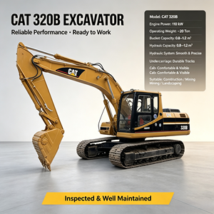 Excavatrice d'occasion Caterpillar 320B d'origine japonaise, excavatrice sur chenilles hydraulique CAT de 20 tonnes, CAT 320B pour l'exploitation minière en bon état - Product Image 1