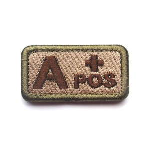 Gruppo sanguigno con toppe ricamate strisce tattiche A + O + B + AB + distintivi ricamati con gancio e <span class=keywords><strong>Loop</strong></span>, toppe con badge ricamate - Product Image 2