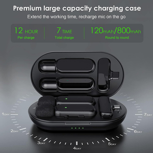 ไมโครโฟนขนาดเล็กสําหรับอุปกรณ์หลายชิ้นถ่ายทอดไมโครโฟนไร้สายบันทึกวิดีโอบน Tiktok Youtube <span class=keywords><strong>Facebook</strong></span> - Product Image 4