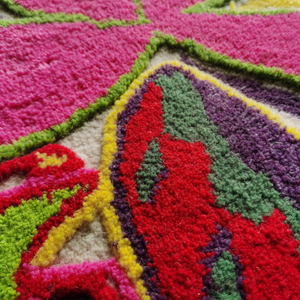 Décoration murale de luxe en peluche avec fleur colorée, 1 pièce, tapis décoratif, Logo personnalisé, nouveauté - Product Image 6