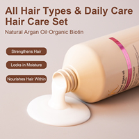 Champú y Acondicionador con Biotina de Marca Privada para el Crecimiento del Cabello, para Líneas de Cabello Recesas y Cuero Cabelludo Debilitado