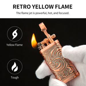 Accendino a Fiamma Jet Antivento CIGARLOONG con Finitura Bronzo Anticato, Design Portatile per <span class=keywords><strong>Amanti</strong></span> del Tabacco e Uso in Viaggio all'Aperto - Product Image 4