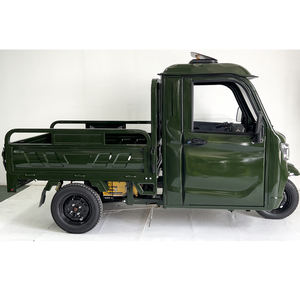 2025 nuevo Triciclo de carga motorizado Semi cabina cerrada EEC EU Stock Triciclo de carga con cubierta de carga de plástico - Product Image 2