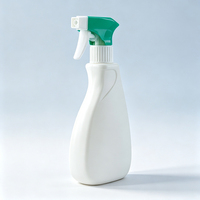 Bouteille pulvérisateur à gâchette en plastique PE de 500 ml, vide, rechargeable, corps incurvé, pour produits de nettoyage, produits chimiques, détergent ménager et de cuisine - Vente en gros