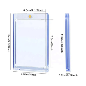 Estuche Magnético para Tarjetas Coleccionables Deportivas de 35PT con Cierre de Cremallera, Resistente a Arañazos, 3x4 Pulgadas, Estilo Normcore/Minimalista - Product Image 1