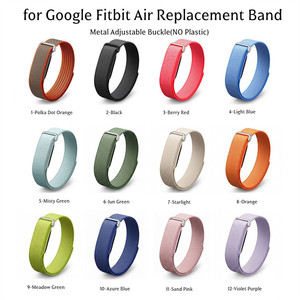 Correa de nailon con cierre de gancho y bucle para pulseras Google <span class=keywords><strong>Fitbit</strong></span> Air, correas de repuesto ajustables - Product Image 1