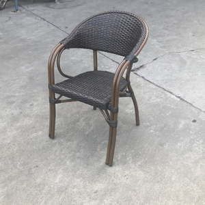 Muebles de Jardín para Patio, Silla de Bistró Moderna de Ratán Ligero, Sillas de Comedor Estilo Café París con Reposabrazos para Sala de Estar - Product Image 6