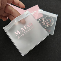 Sacs à fermeture éclair en PVC mat imprimés sur mesure, mini, durables, imperméables, réutilisables pour l'emballage de petits bijoux et accessoires