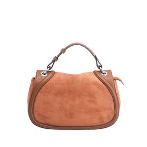 カスタムOEM/ODM本物のレザー & スエードハーフムーンハンドバッグメーカー中国から - Product Image 1