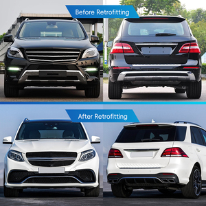 Kit de Carrocería Deportiva 2019 para Modificación de Automóviles W166 2012-2015, Parachoques Delantero y Trasero, Capó, Puerta Trasera, Guardabarros, Faros Delanteros para Benz ML - Product Image 2