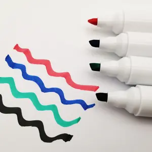 Rotulador de pizarra blanca para niños, rotulador de 4 colores, negro, verde, azul, rojo, grueso, para oficina, precio barato de fábrica