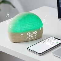 Jam Alarm Cerdas Sound Spa Kelas Profesional Dengan Pencahayaan Ambient RGB 30 Suara Menenangkan Mesin Suara White Noise