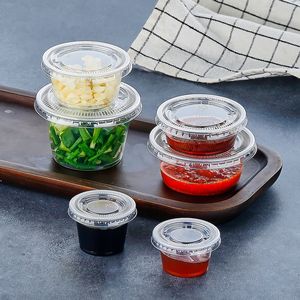 Dipping Sauce Takeaway Packaging <b>Box</b> Disposable Plastic Round Sauce Cup Thickened Seasoning <b>Small</b> <b>Lunch</b> <b>Box</b> Wholesale - Product Image 2