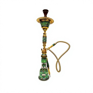 Chichas de luxe en laque, prix compétitif, design élégant, faites à la main, en acier inoxydable, tour égyptienne, nacre verte, exportateur - Product Image 1