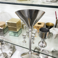 Verre à Martini en forme d'entonnoir certifié ISO9001 - Logo personnalisé, petite série, acier inoxydable 304 pour cadeaux de mariage