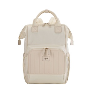 Wholesale Diaper <b>Backpack</b> For Moms Large Capacity Waterproof Nylon Handle Travel Nursing Bag With Adjustable Straps - Product Image 5