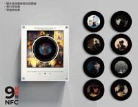 Décor de chambre à coucher, tourne-disque NFC mural, mini tourne-disque vinyle avec lumière LED rotative, cadeau idéal