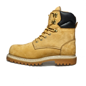 Botas de trabajo con punta de acero informales de invierno para hombre, zapatos de seguridad con suela de goma de cuero nobuk, botas amarillas Goodyear Welt para verano y otoño - Product Image 6