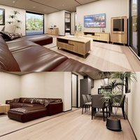 Maisons conteneurs extensibles de luxe pliables de 40 pieds, maison de luxe de 40 pieds