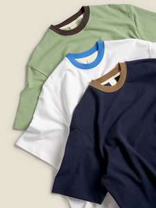 T-shirt pour homme de haute qualité, style Y2K, été, nouveau, col rond, coton, manches courtes, couleurs contrastées - Product Image 5