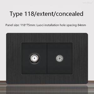 สวิตช์ผนังสีดำด้าน สวิตช์เต้ารับติดผนังแบบโมเดิร์น เต้ารับทีวีและคอมพิวเตอร์ เหมาะสำหรับบ้าน สำนักงาน โรงแรม - Product Image 4