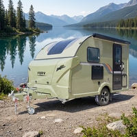 Caravane de voyage miniature de luxe personnalisée pour 2 personnes, équipée d'une cuisine, d'une salle de bain et d'une toilette, pour le camping en plein air