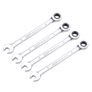 Clé à cliquet double embout Lanbaolu en acier au chrome-vanadium, hexagonale impériale, à double extrémité, qualité industrielle, finition miroir - Product Image 1