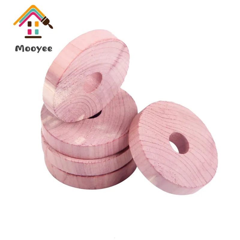 2023 Hot Selling Cedar Rings Cedar blocos de madeira para cabides Clothes Protector Acessórios De Armazenamento