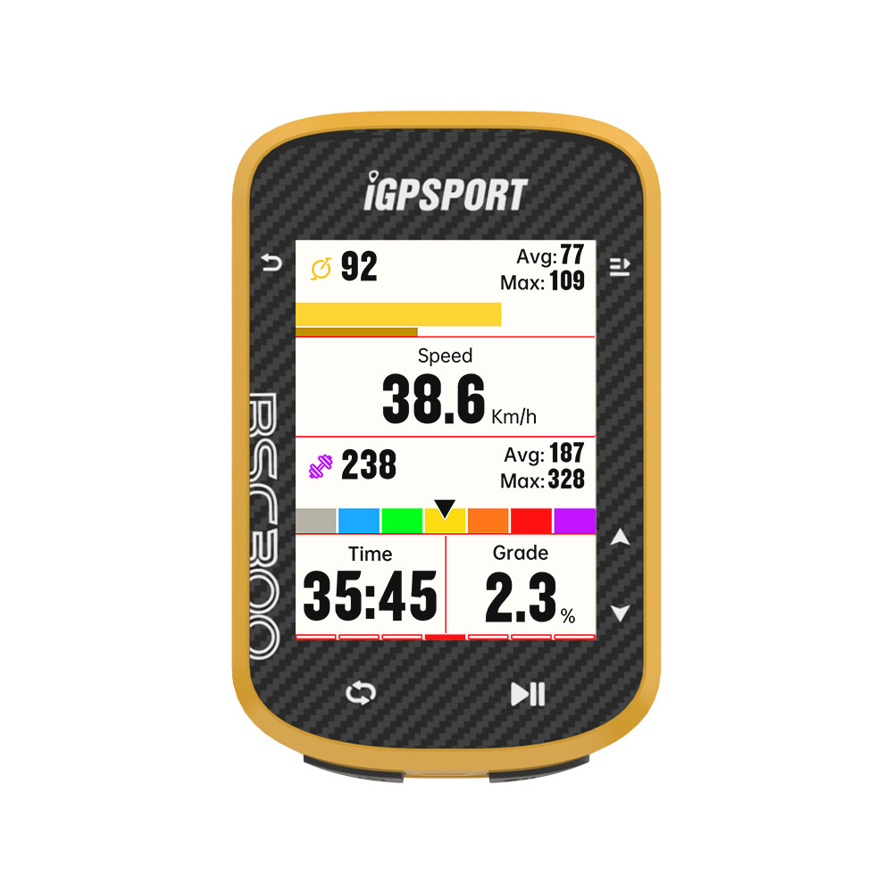 Игпспорт BSC300 желтый ограниченный выпуск беспроводной велосипед GPS компьютер с цветным экраном карта велосипедный Спидометр Одометр
