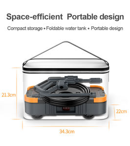Nettoyeur haute pression portable détachable et rechargeable avec roue et réservoir d'eau - Product Image 4