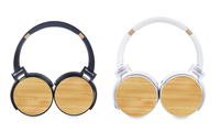 Headphone 950BT bambu, Headphone ramah lingkungan Headset atas telinga kayu tanpa kabel gaya baru